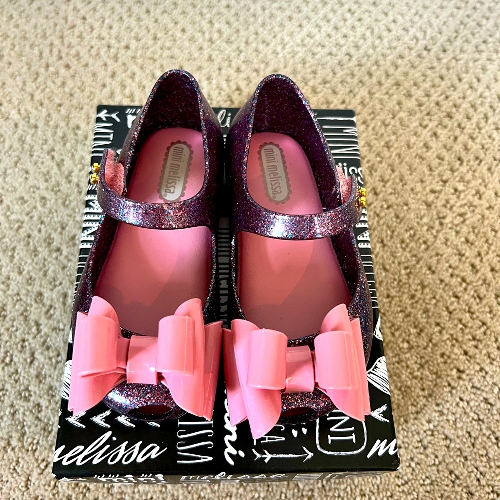 Mini Melissa ultra glitter shoes